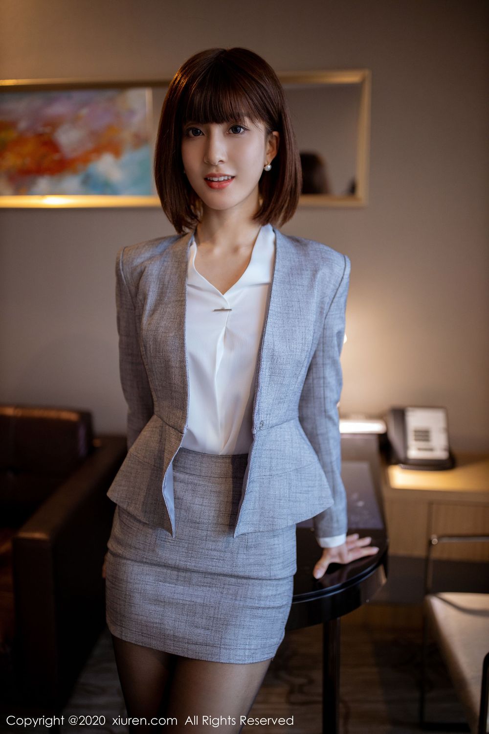 美女模特林文文yooki - 职业制服与极致黑丝系列写真