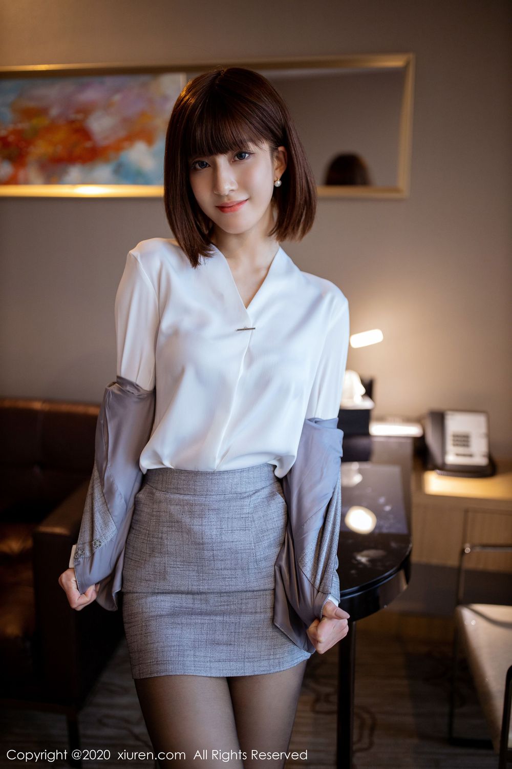 美女模特林文文yooki - 职业制服与极致黑丝系列写真