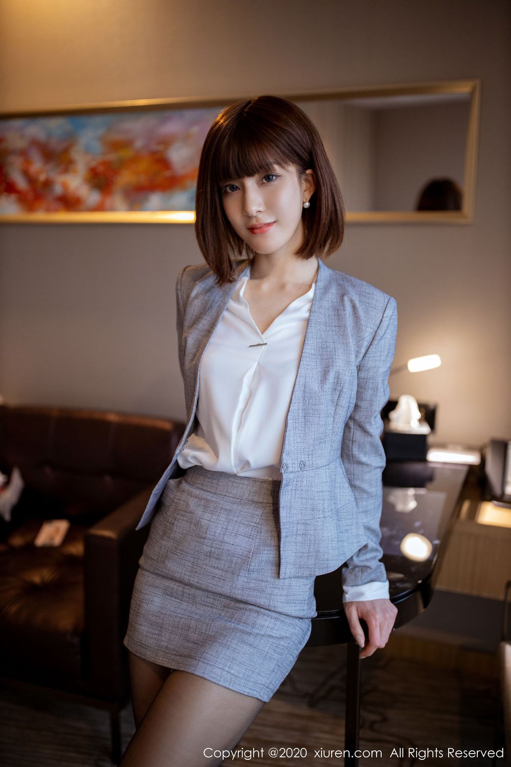 美女模特林文文yooki - 职业制服与极致黑丝系列写真