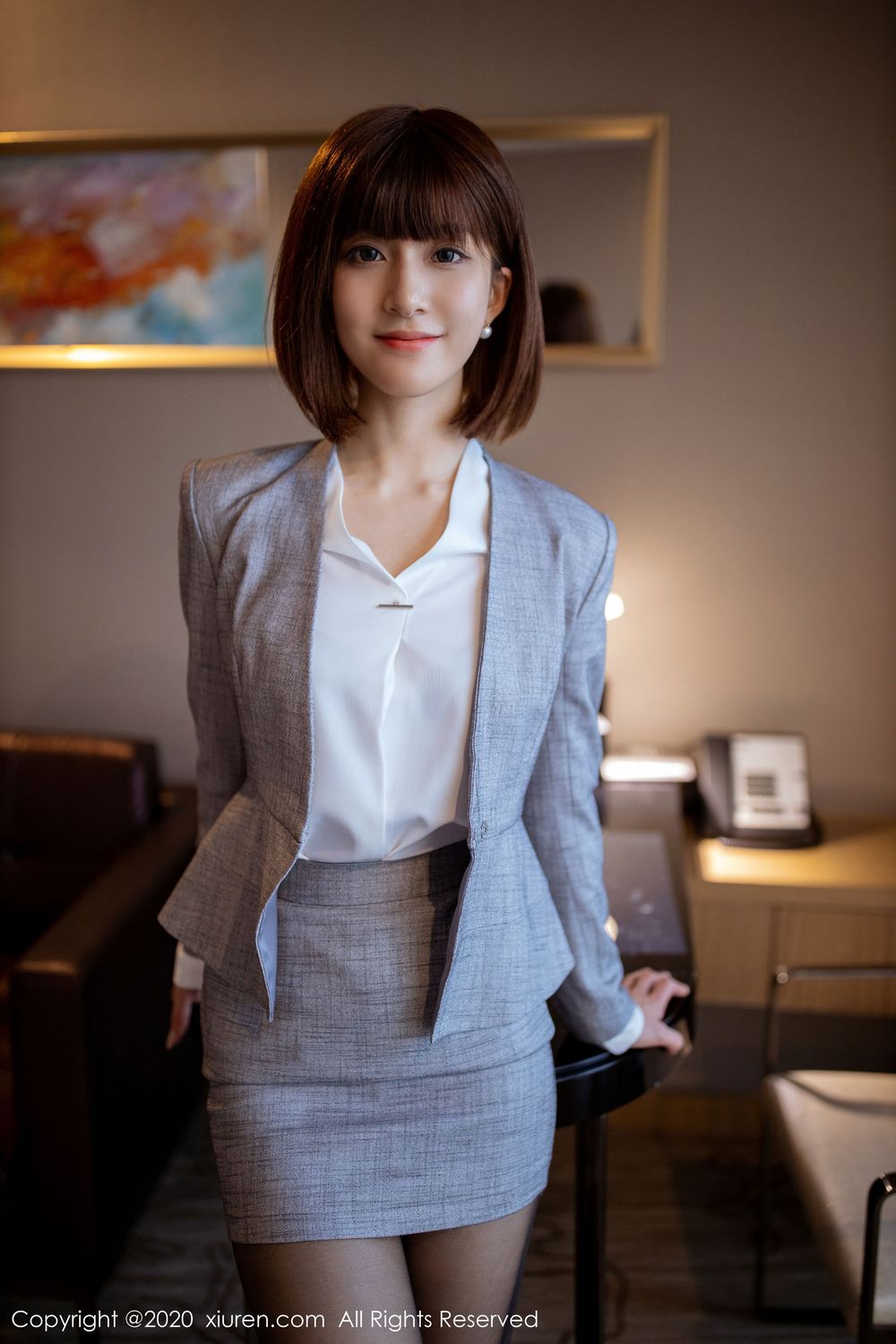 美女模特林文文yooki - 职业制服与极致黑丝系列写真