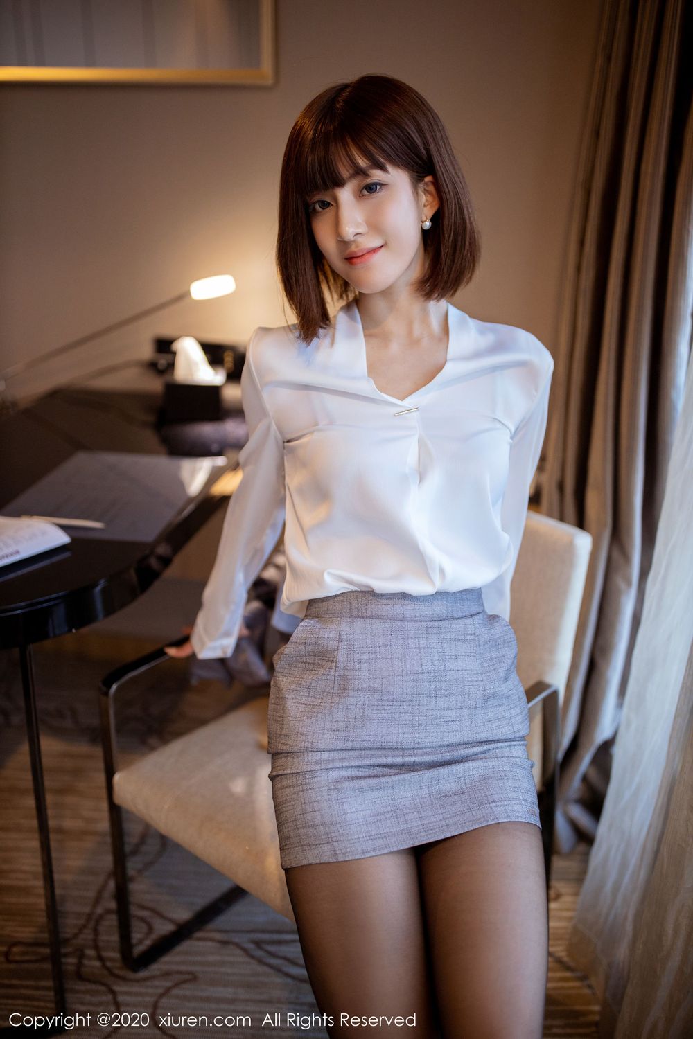 美女模特林文文yooki - 职业制服与极致黑丝系列写真