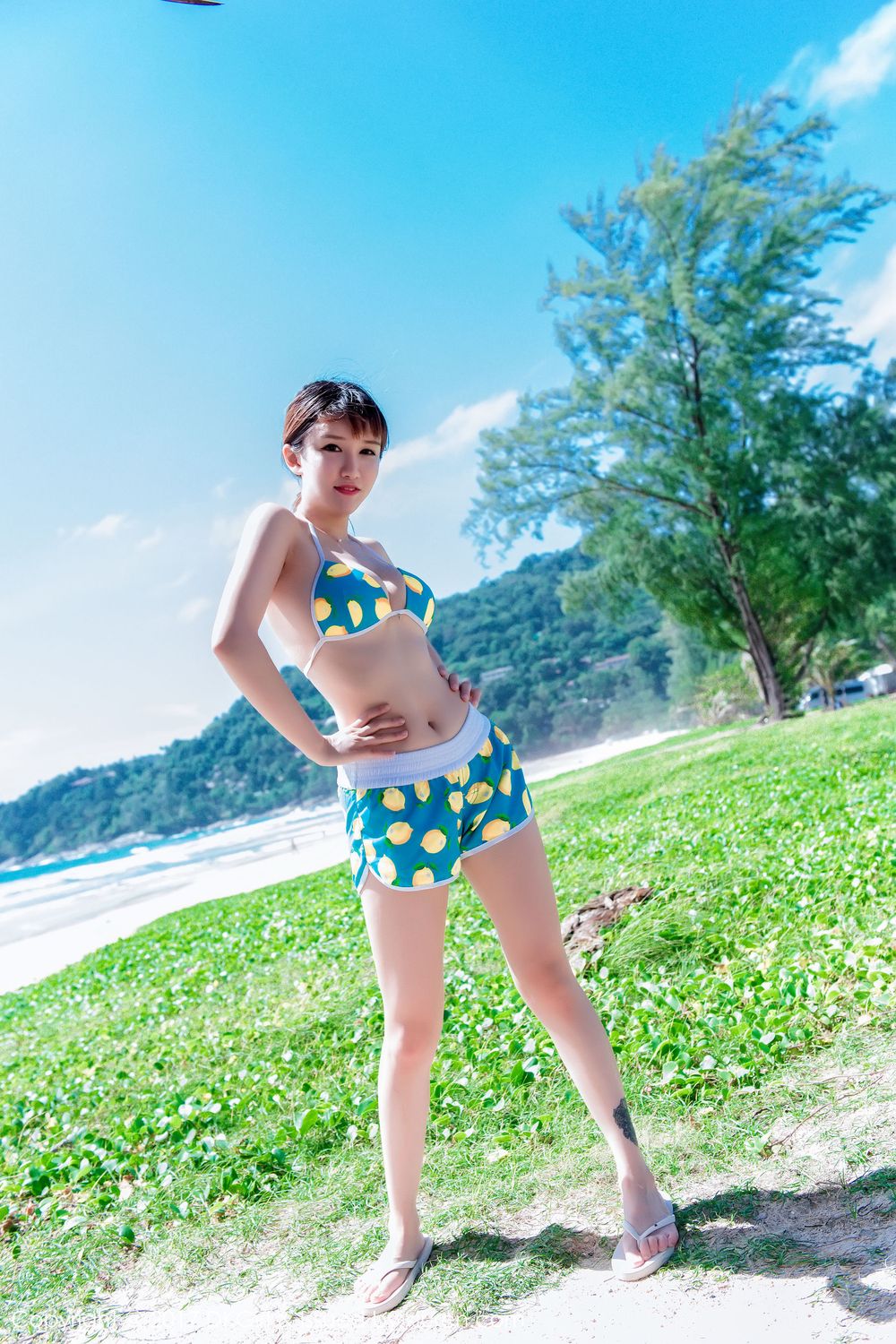 日系女神傲娇萌萌Vivian - 泳装+高叉+湿身系列普吉岛写真