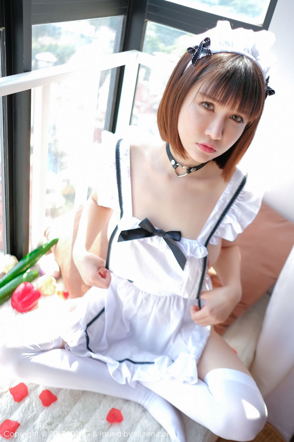 美女模特K8傲娇萌萌 - 女仆装+黄瓜主题写真