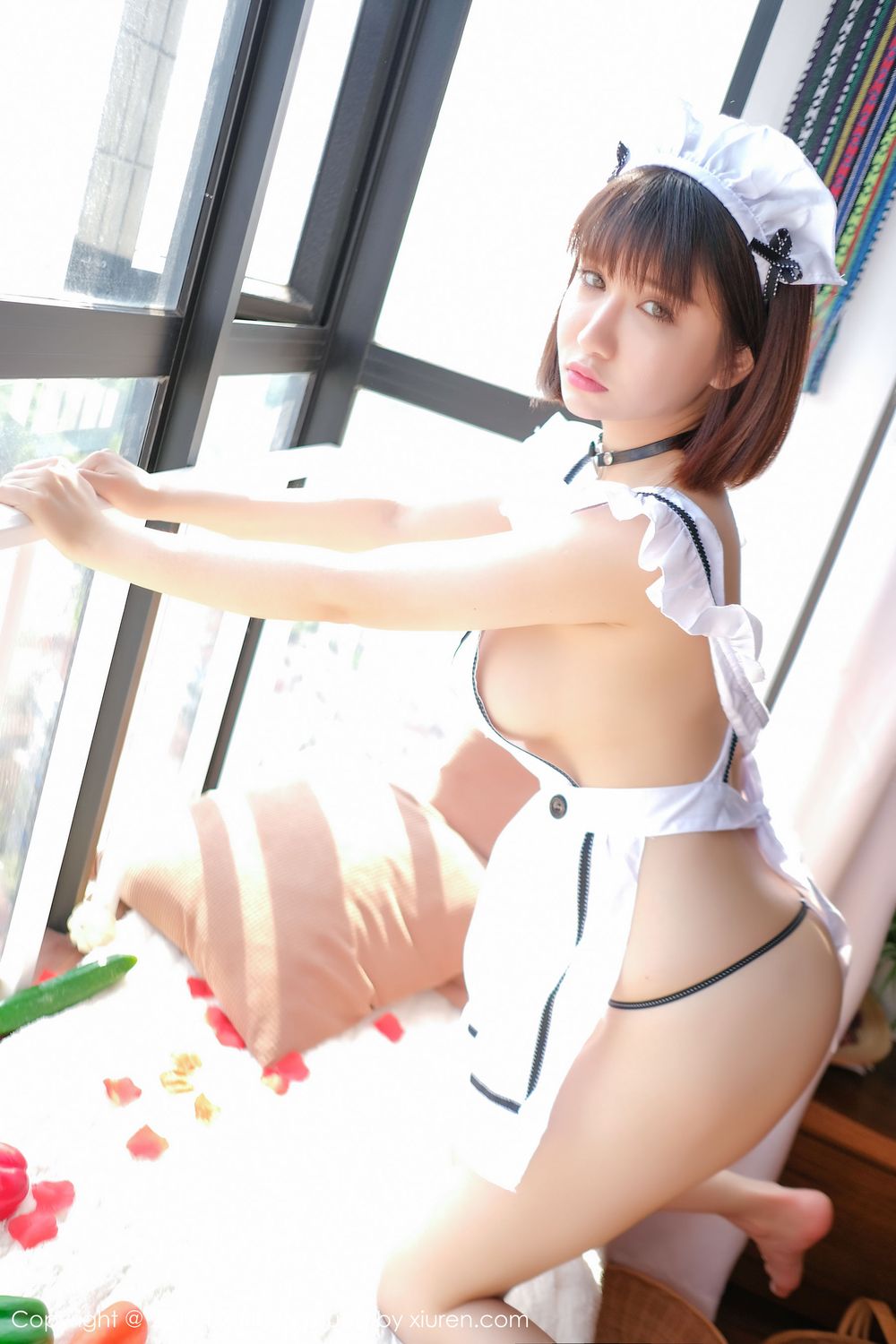 美女模特K8傲娇萌萌 - 女仆装+黄瓜主题写真