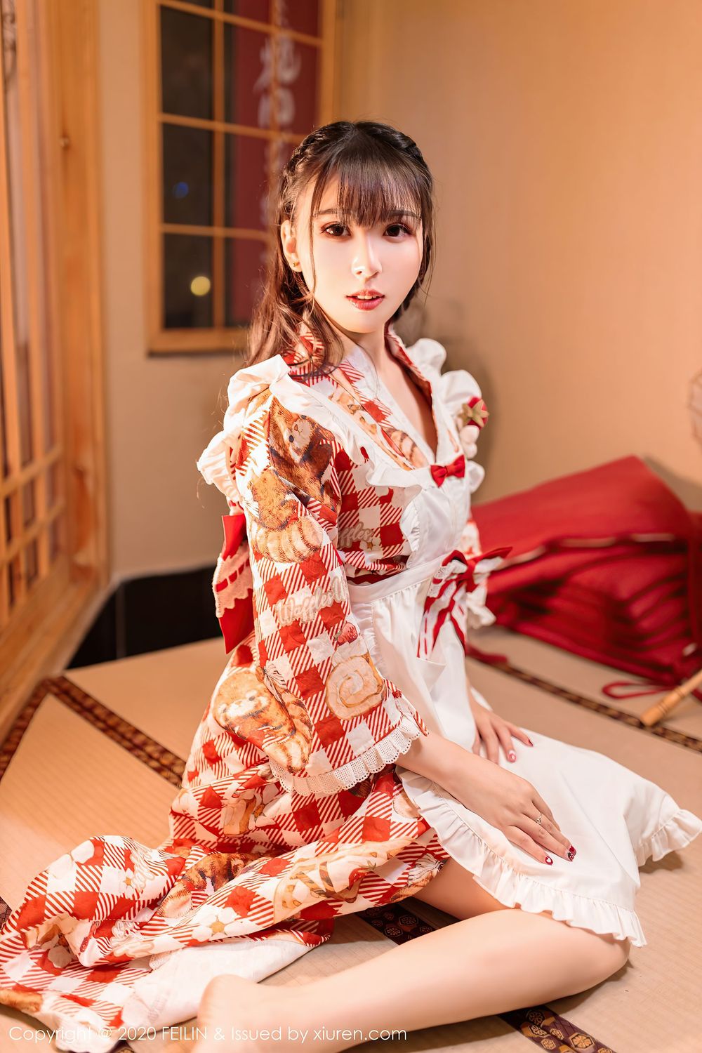 美女模特小波多 - 厨娘+和服日系风格私房写真