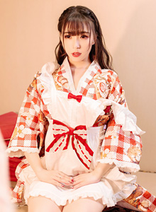 [FEILIN嗲囡囡] 美女模特小波多 - 厨娘+和服日系风格私房写真 VOL.360