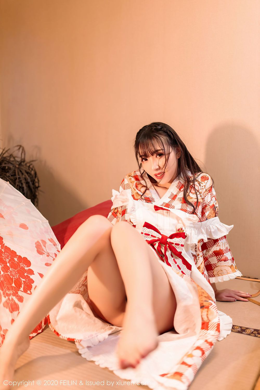 美女模特小波多 - 厨娘+和服日系风格私房写真