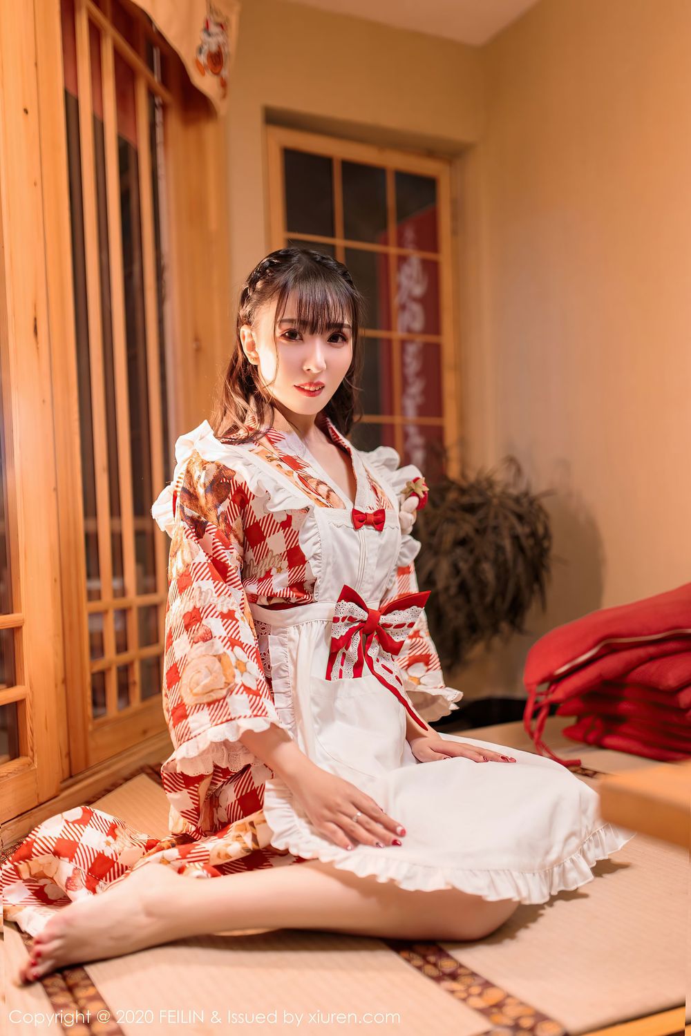 美女模特小波多 - 厨娘+和服日系风格私房写真