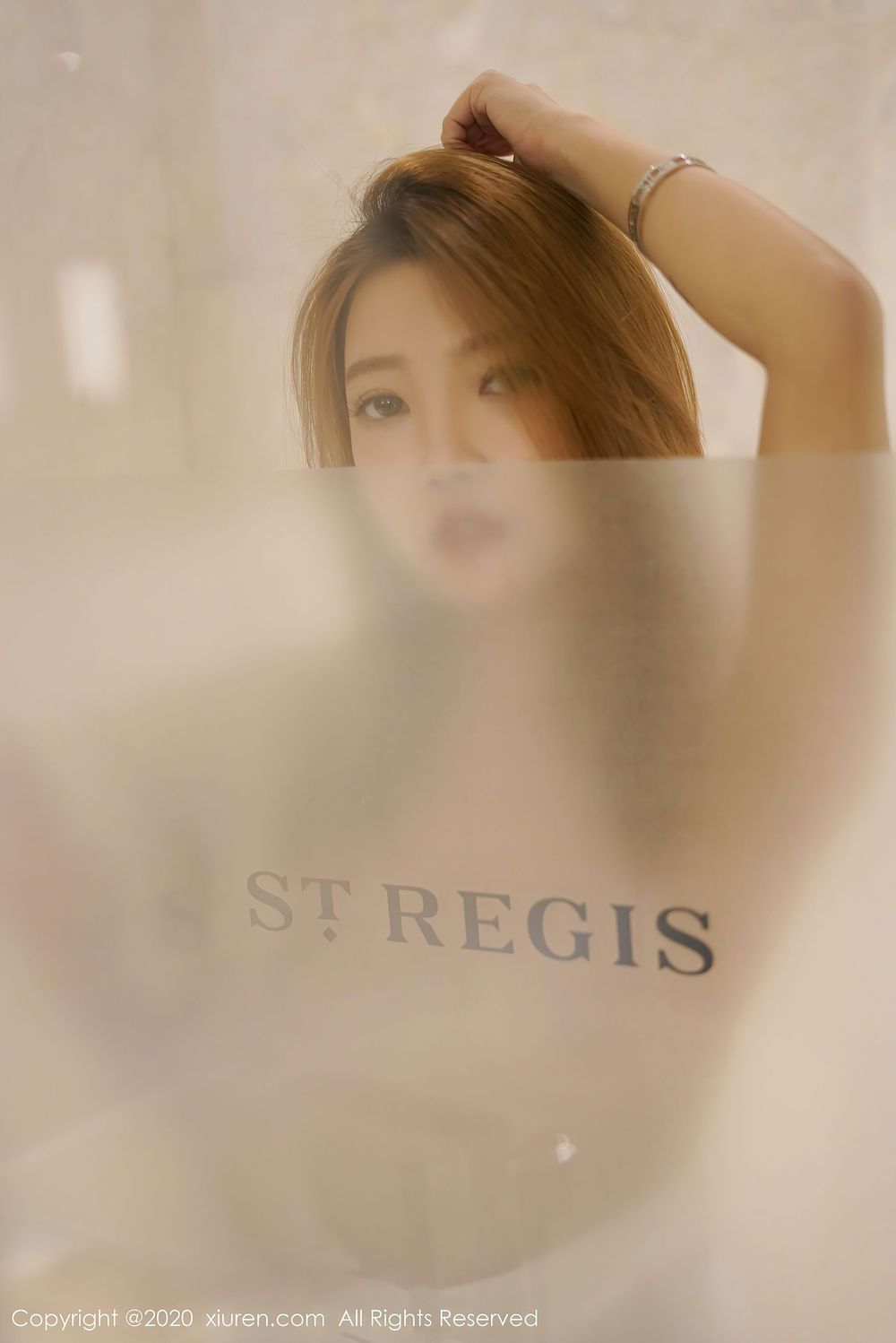 性感女神冯木木LRIS - 白色抹胸内衣系列浴室写真