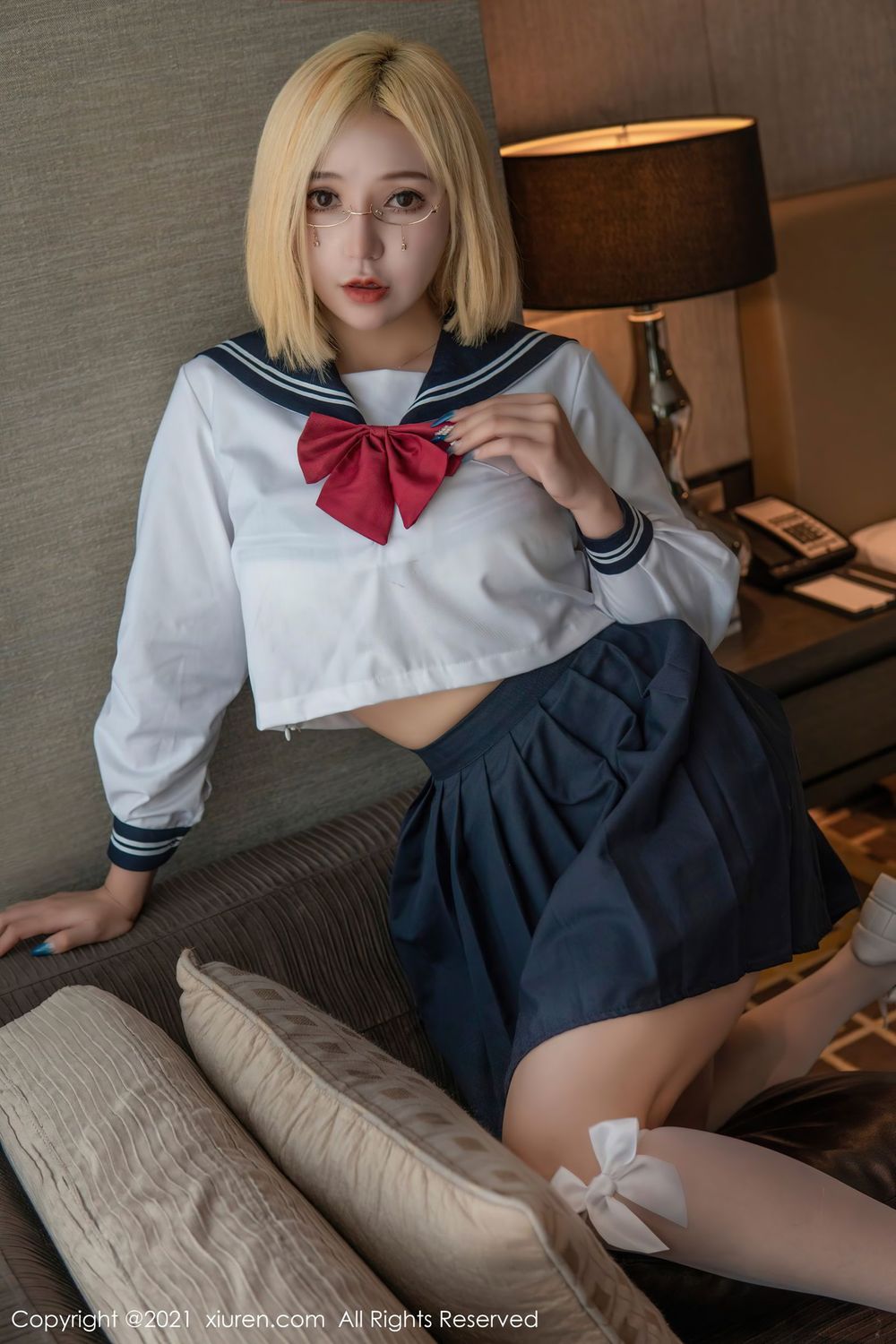新人模特文静儿 - 长筒袜JK制服情趣内衣系列写真