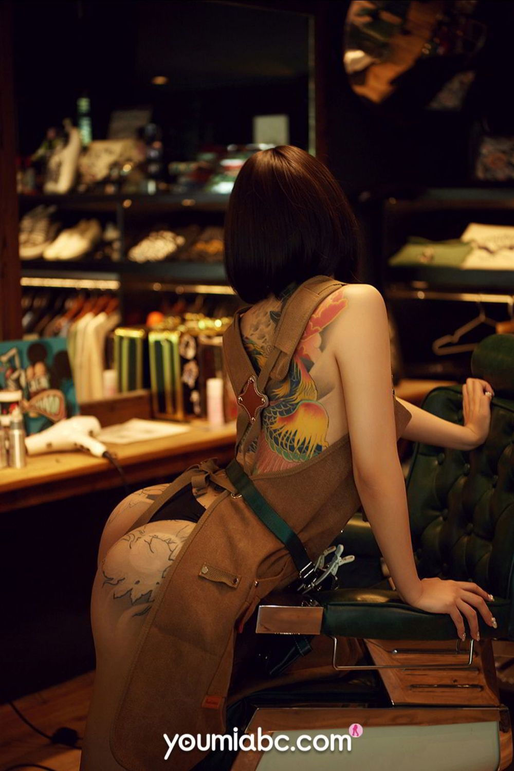 美女模特文静儿 - 霸气纹身职业舞女主题情调写真