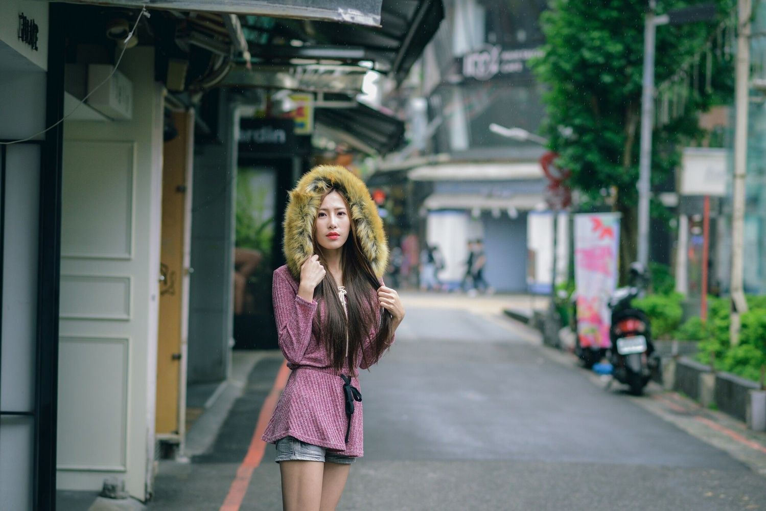 网红美女黄艾比Abbie - 长腿+热裤系列性感街拍