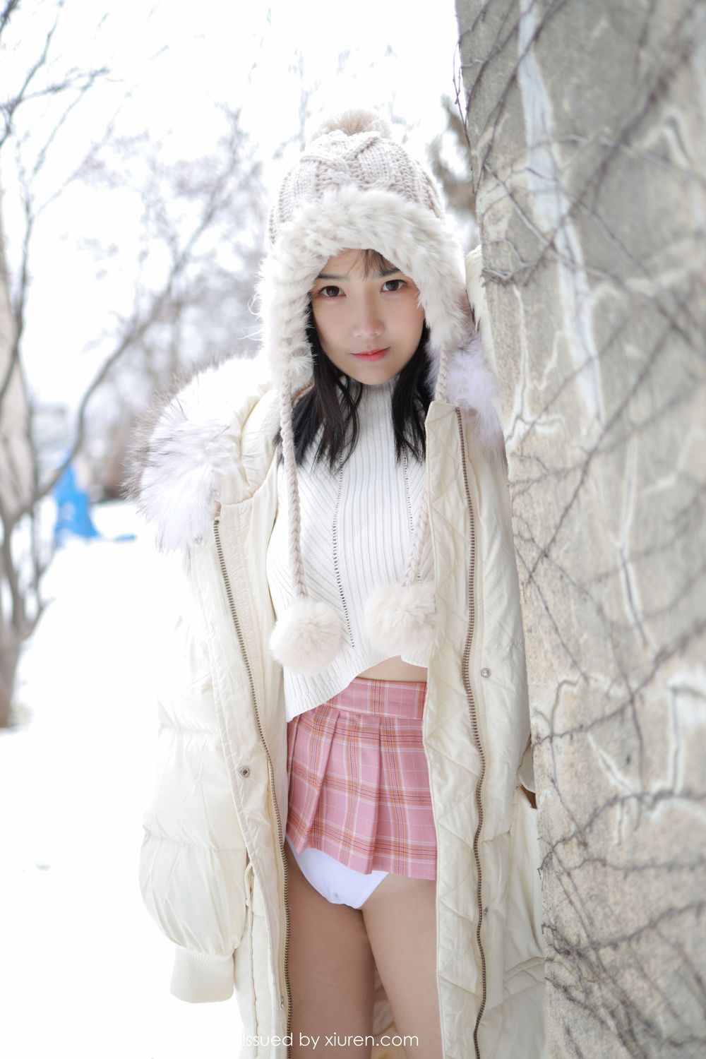 美女模特徐微微mia - 冰天雪地北海道冻人旅拍