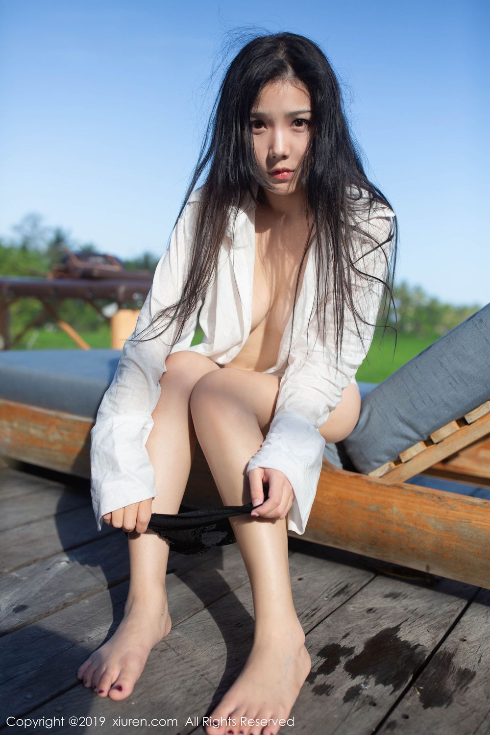 性感女神徐微微mia - 白衬衫湿身系列巴厘岛旅拍
