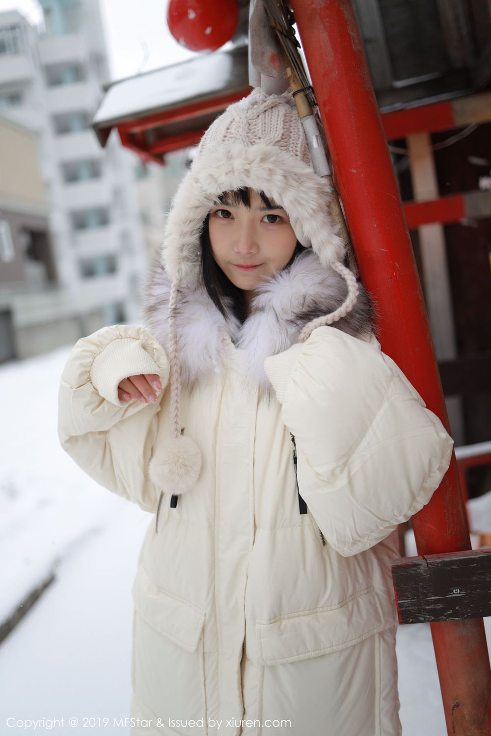 美女模特徐微微mia - 冰天雪地北海道冻人旅拍