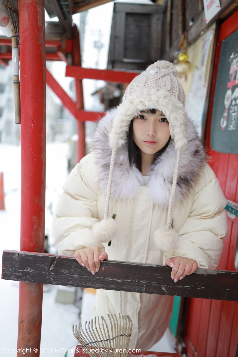 美女模特徐微微mia - 冰天雪地北海道冻人旅拍