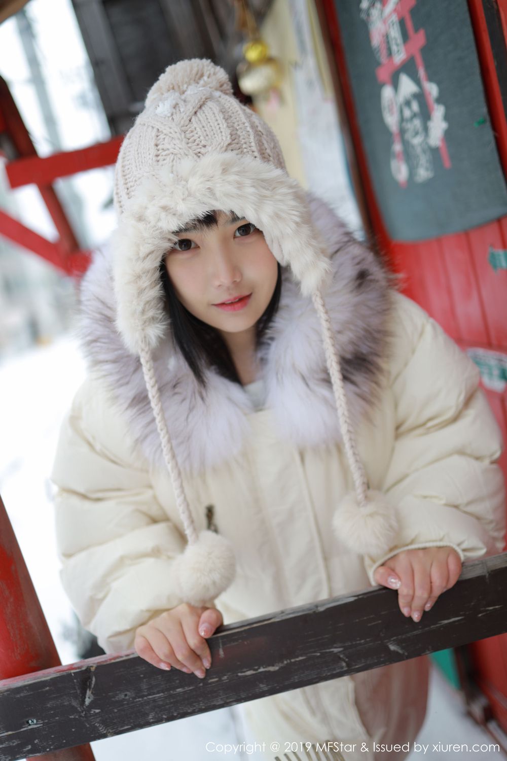 美女模特徐微微mia - 冰天雪地北海道冻人旅拍
