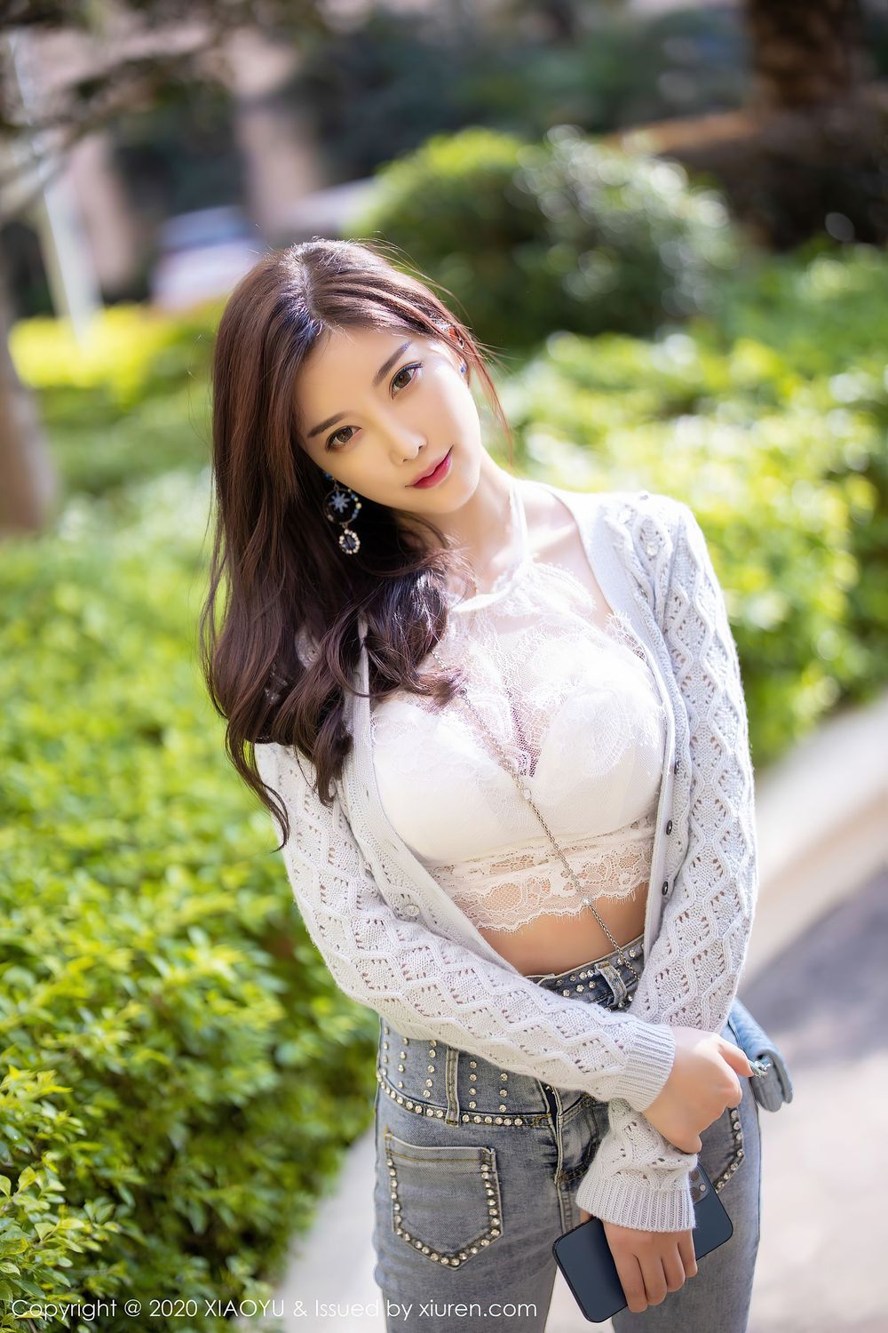 丽质女神杨晨晨sugar - 率性牛仔裤与蕾丝内衣系列性感写真