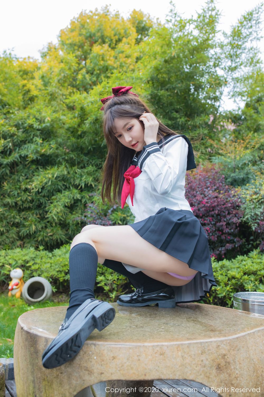 美女模特糯美子Mini - 校园时代学生服主题性感写真