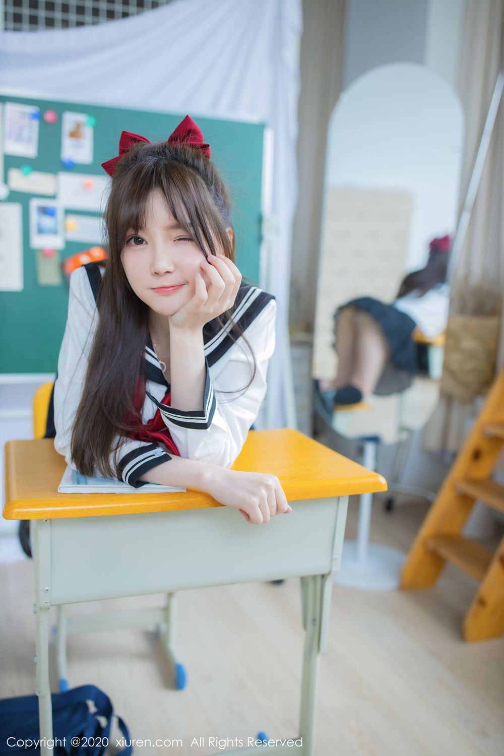 美女模特糯美子Mini - 校园时代学生服主题性感写真