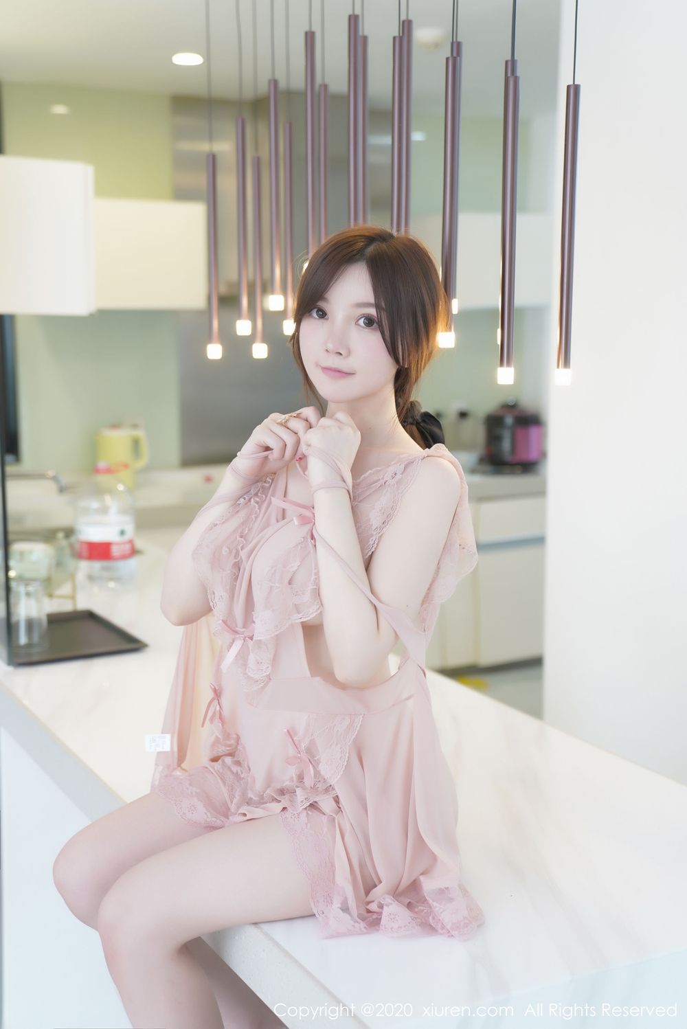 美女模特糯美子Mini - 明亮厨房厨娘系列三亚旅拍