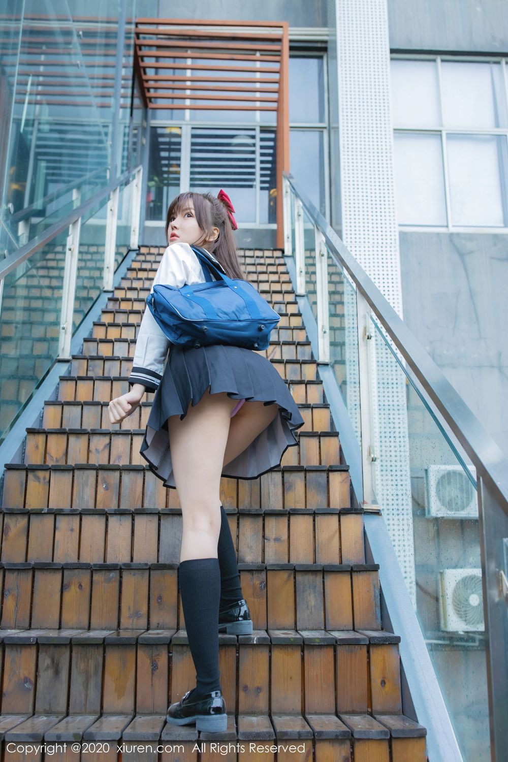 美女模特糯美子Mini - 校园时代学生服主题性感写真