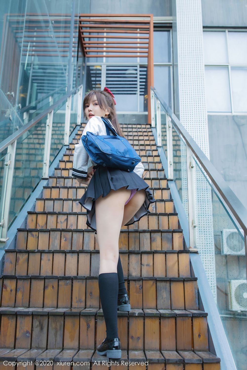 美女模特糯美子Mini - 校园时代学生服主题性感写真