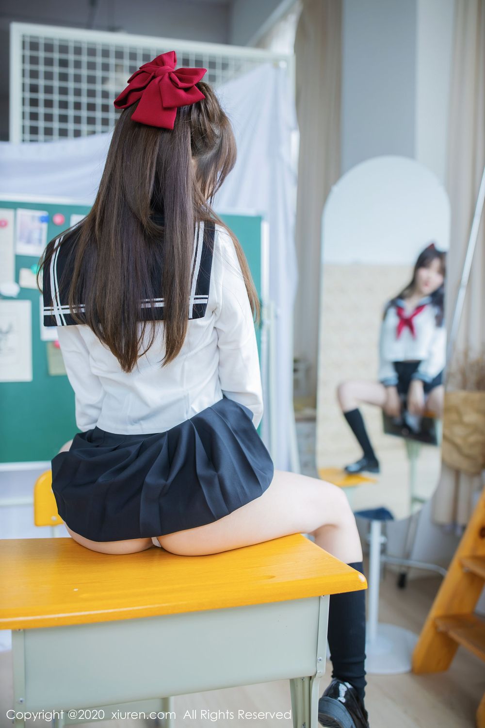 美女模特糯美子Mini - 校园时代学生服主题性感写真