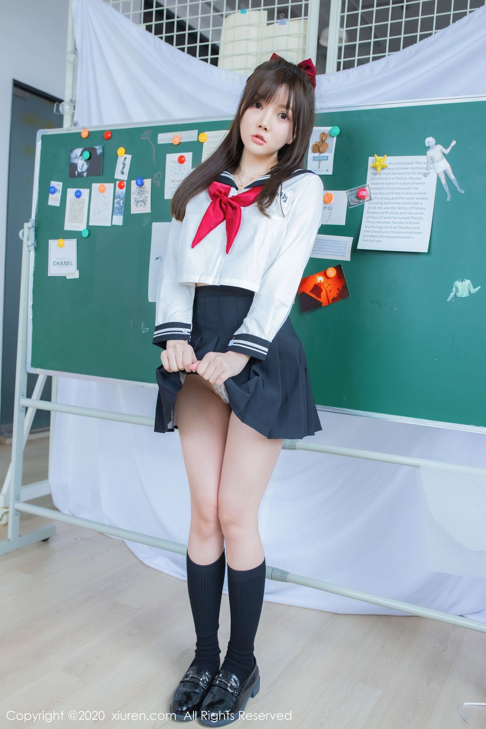 美女模特糯美子Mini - 校园时代学生服主题性感写真