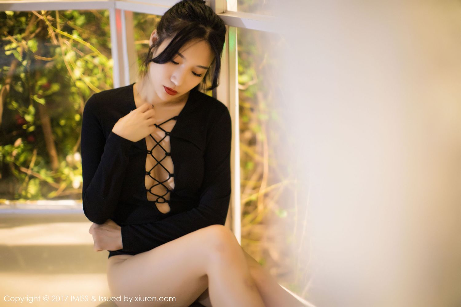 美女模特小狐狸Sica - 妖娆曲线黑色内衣系列性感写真