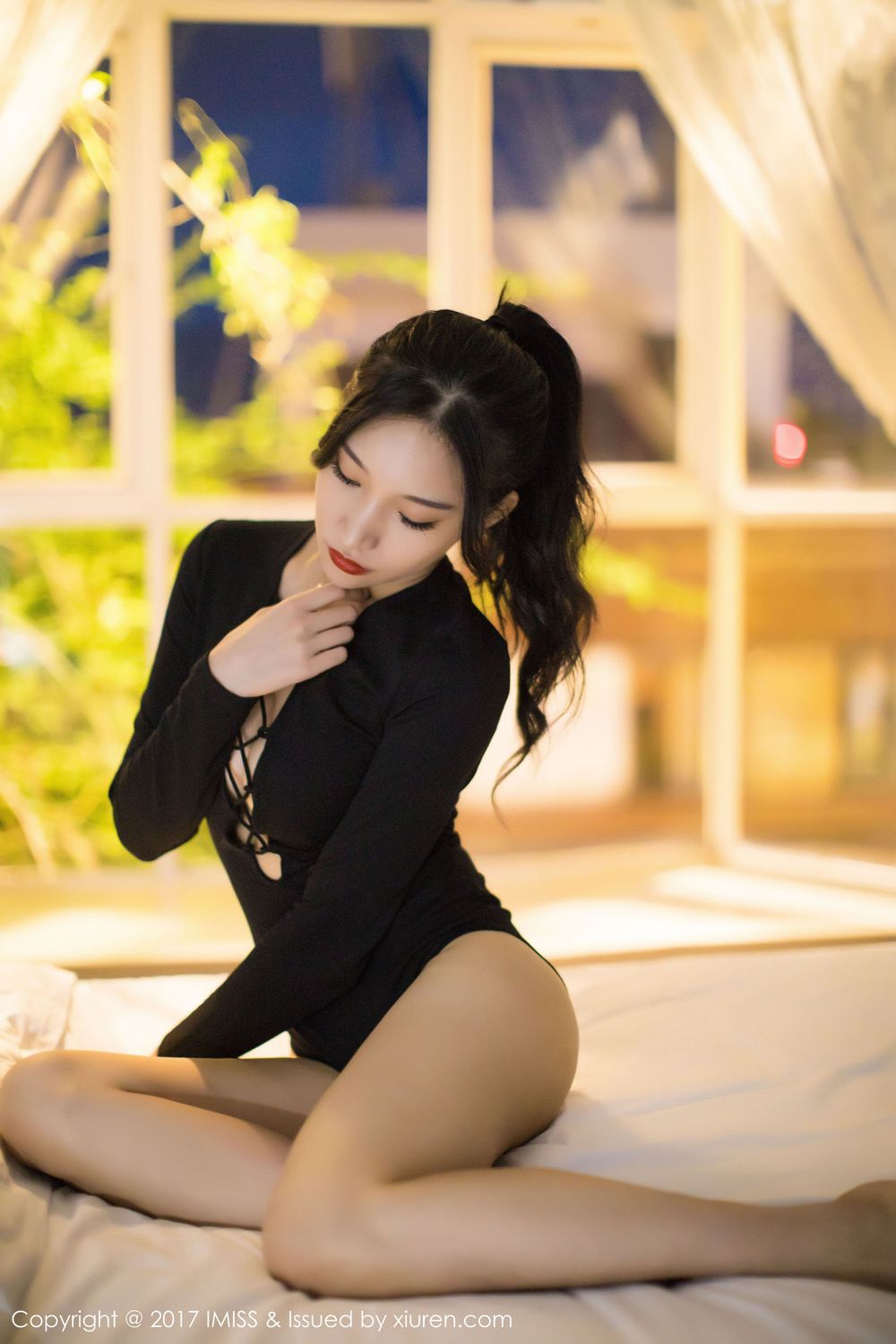 美女模特小狐狸Sica - 妖娆曲线黑色内衣系列性感写真
