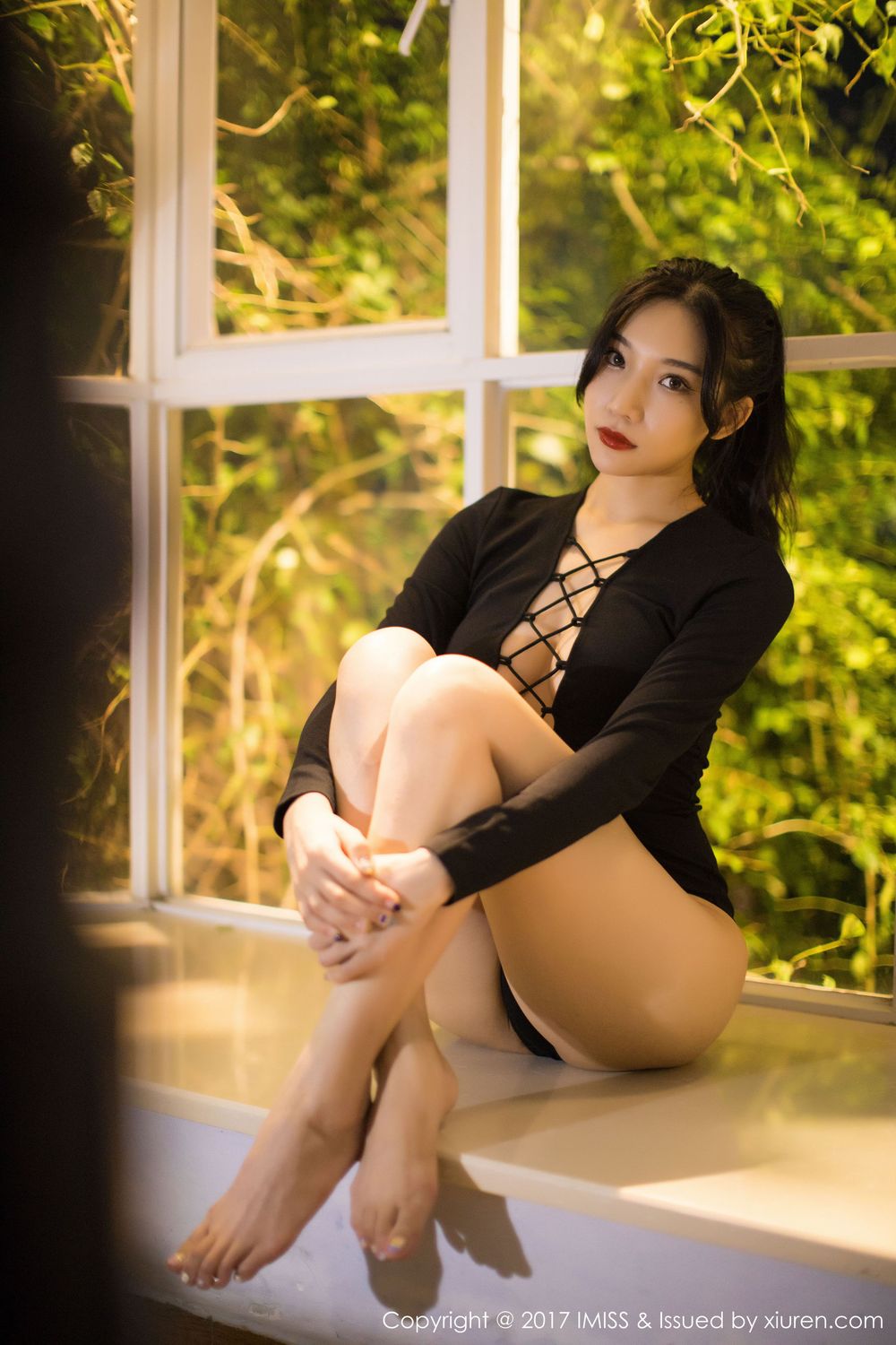 美女模特小狐狸Sica - 妖娆曲线黑色内衣系列性感写真