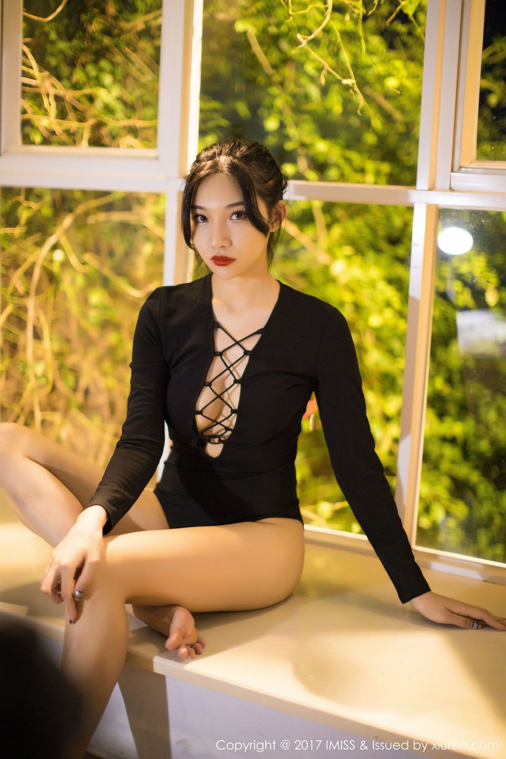美女模特小狐狸Sica - 妖娆曲线黑色内衣系列性感写真