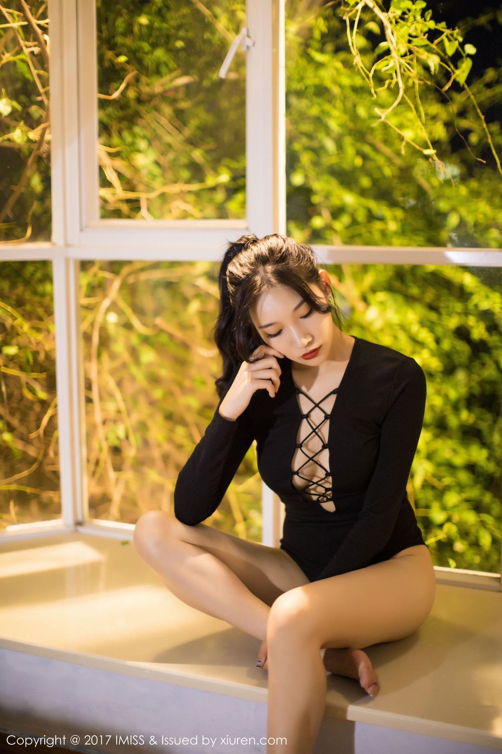 美女模特小狐狸Sica - 妖娆曲线黑色内衣系列性感写真