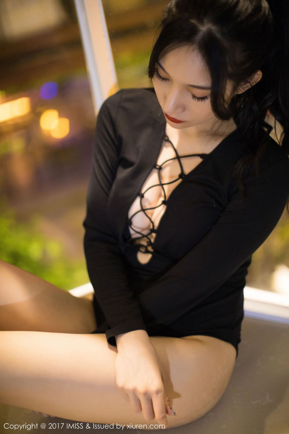 美女模特小狐狸Sica - 妖娆曲线黑色内衣系列性感写真