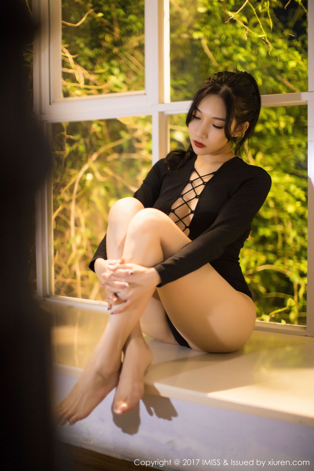 美女模特小狐狸Sica - 妖娆曲线黑色内衣系列性感写真