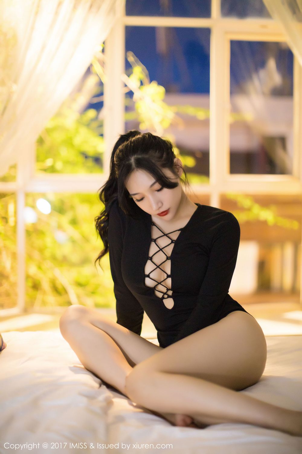 美女模特小狐狸Sica - 妖娆曲线黑色内衣系列性感写真