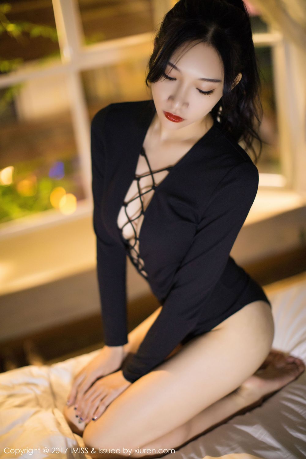美女模特小狐狸Sica - 妖娆曲线黑色内衣系列性感写真