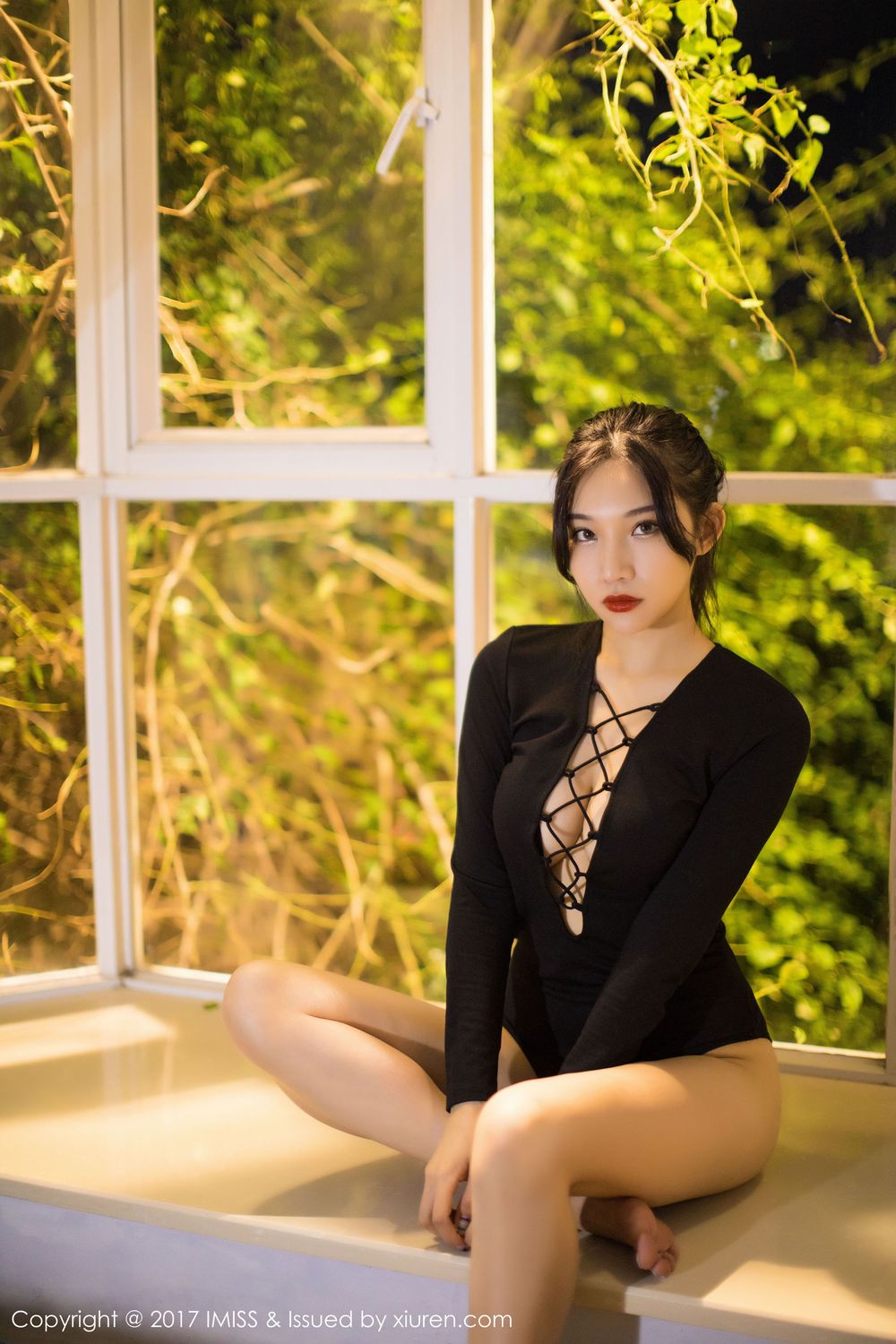 美女模特小狐狸Sica - 妖娆曲线黑色内衣系列性感写真
