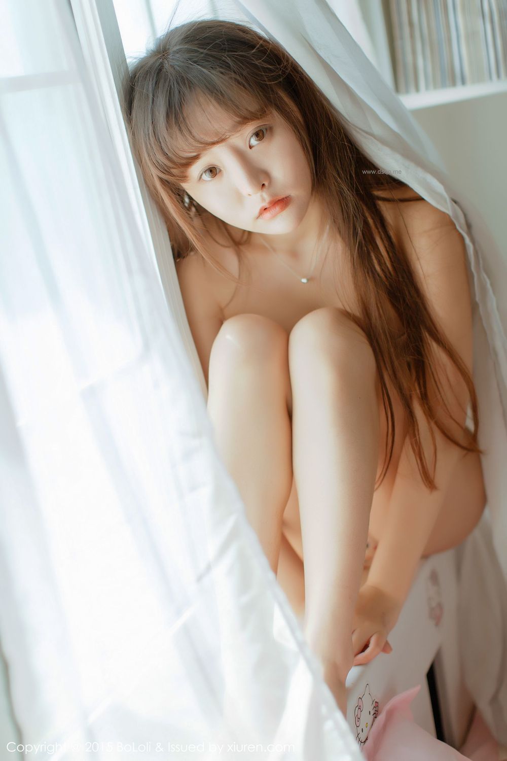 美女模特柳侑绮Sevenbaby - 性感小内衣+白色吊带睡衣写真