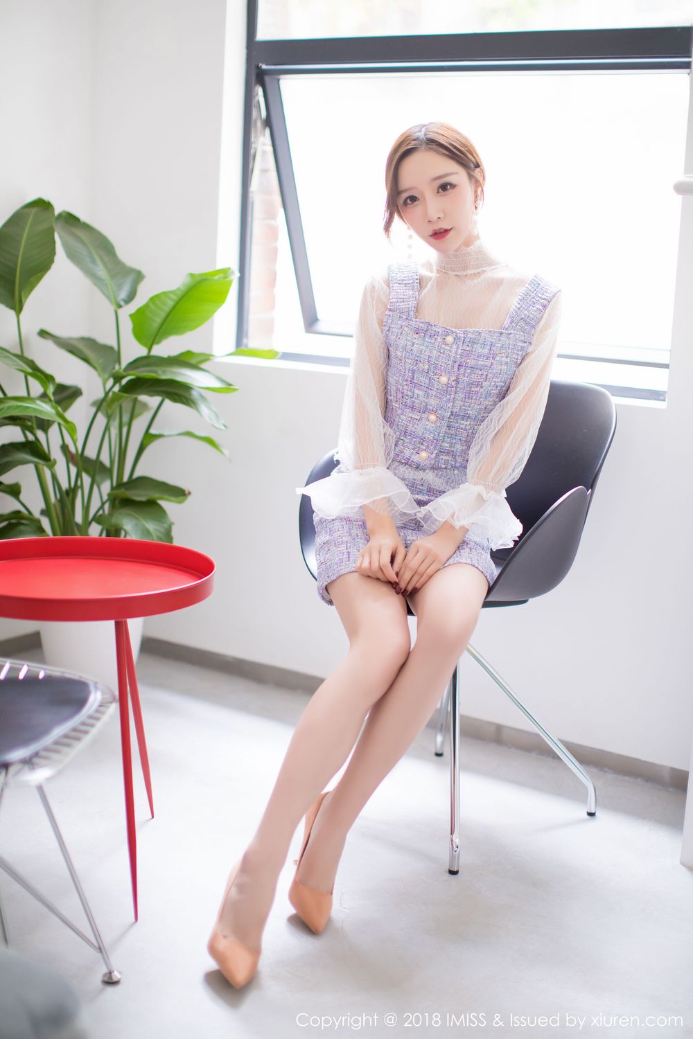 甜美新人小琳 - 镂空印花裙内衣系列首套写真