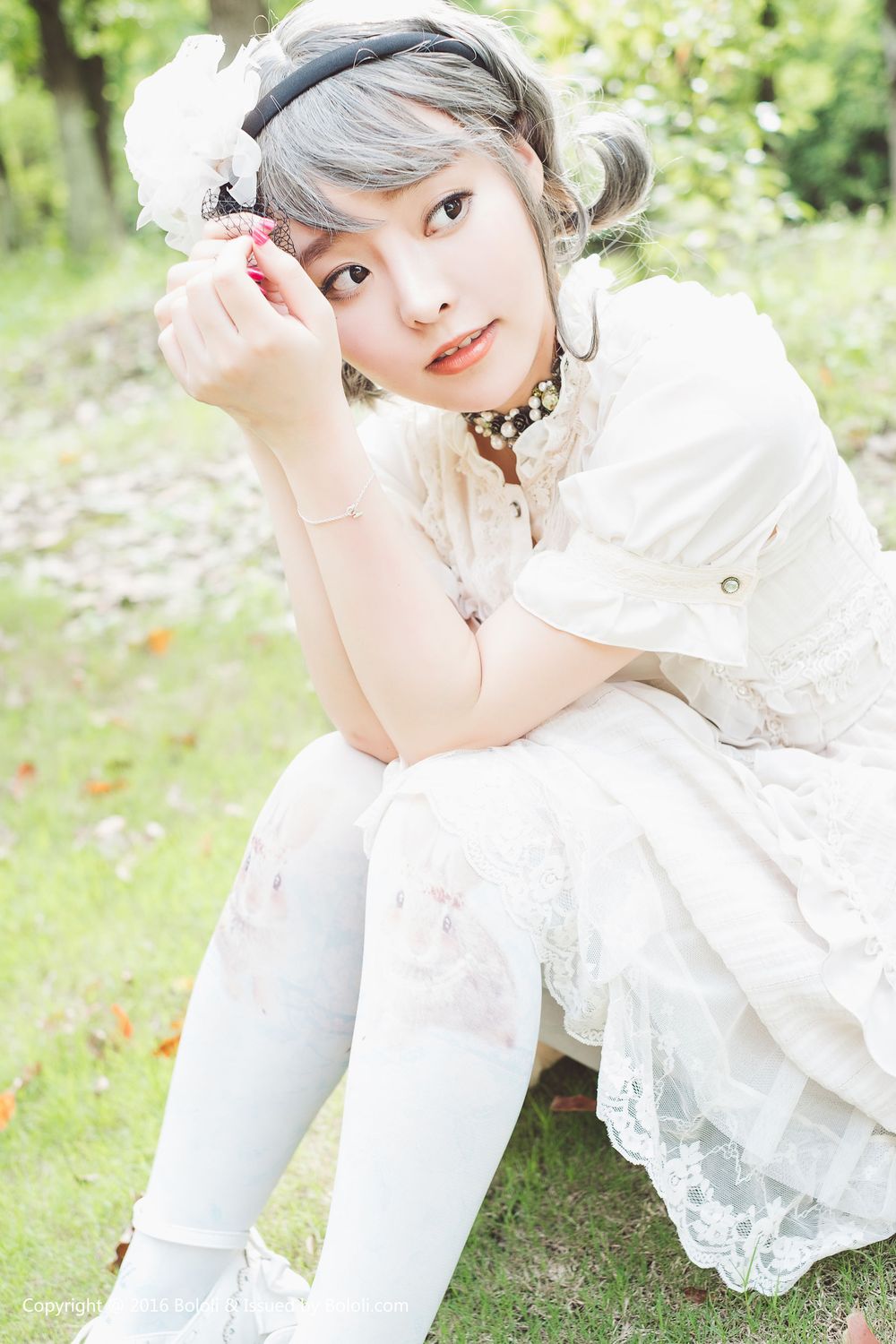 美女模特柳侑绮 - 小清新长筒袜COS系列写真