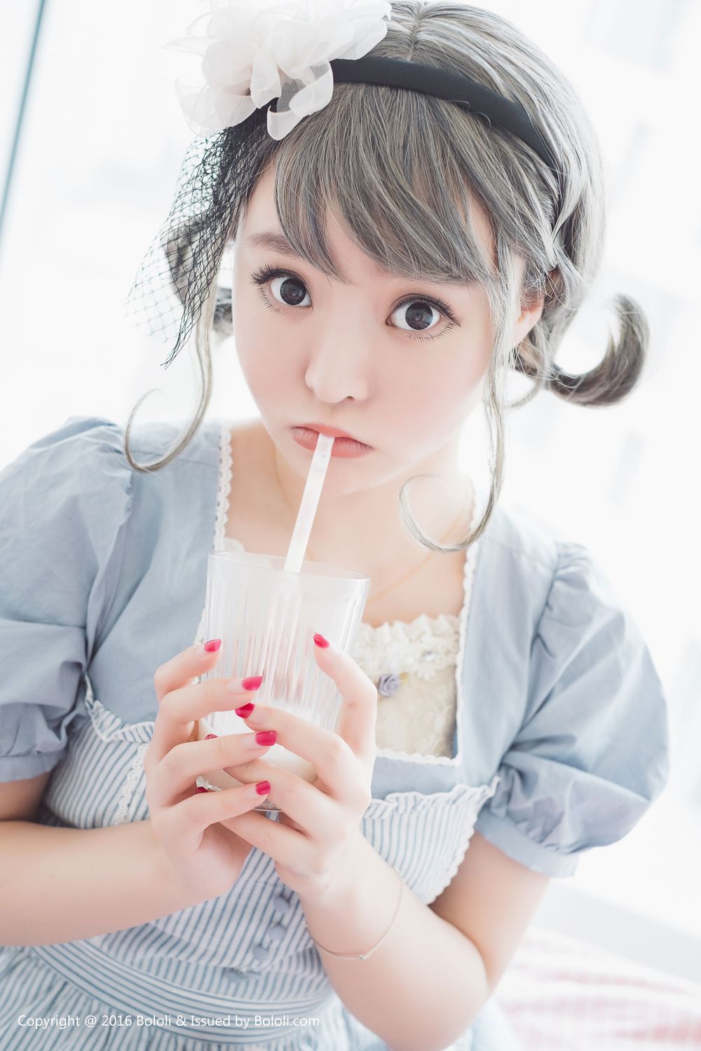 美女模特柳侑绮 - 小清新长筒袜COS系列写真