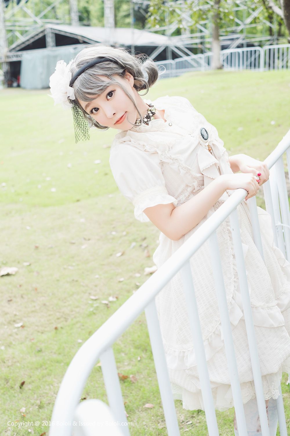 美女模特柳侑绮 - 小清新长筒袜COS系列写真