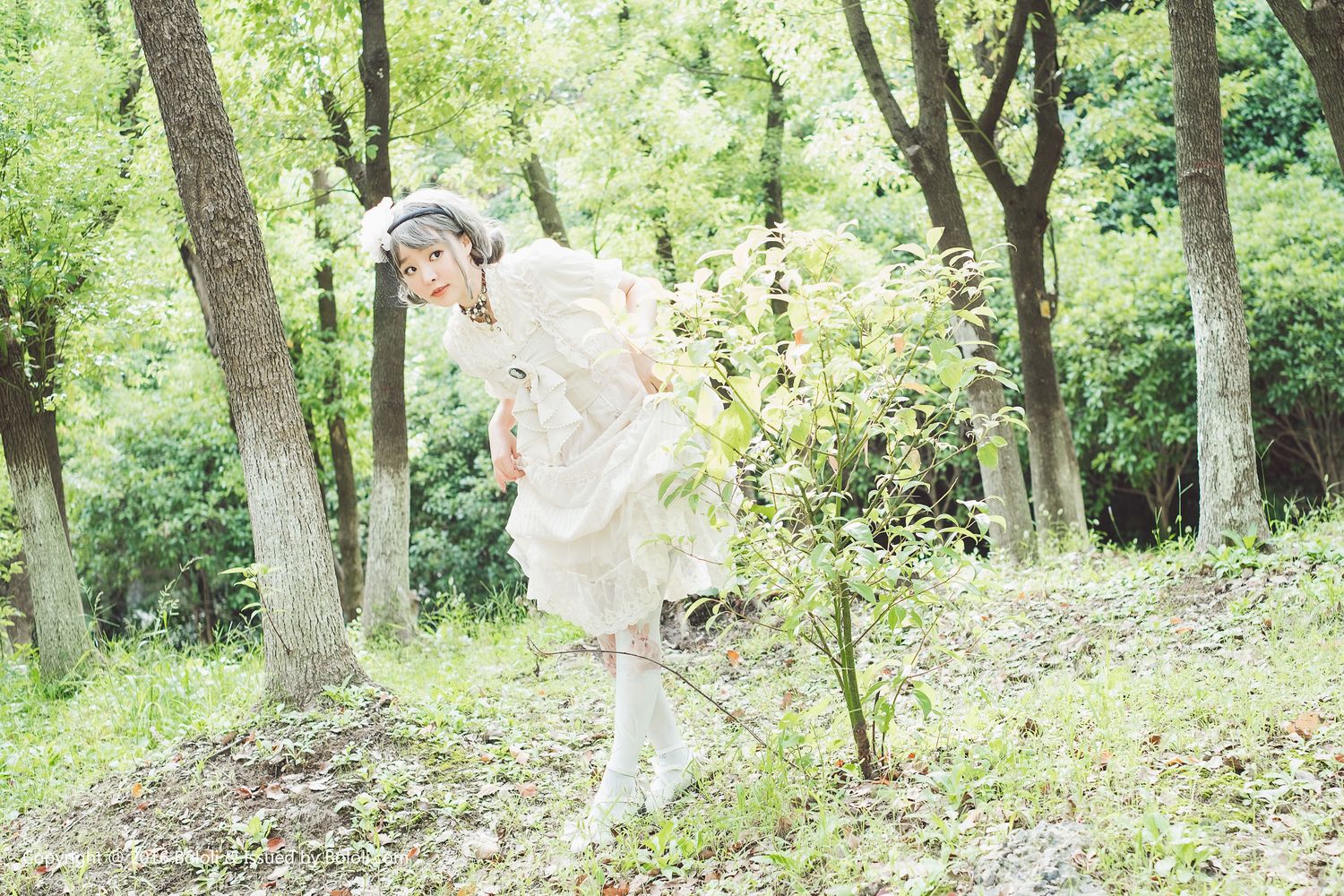 美女模特柳侑绮 - 小清新长筒袜COS系列写真