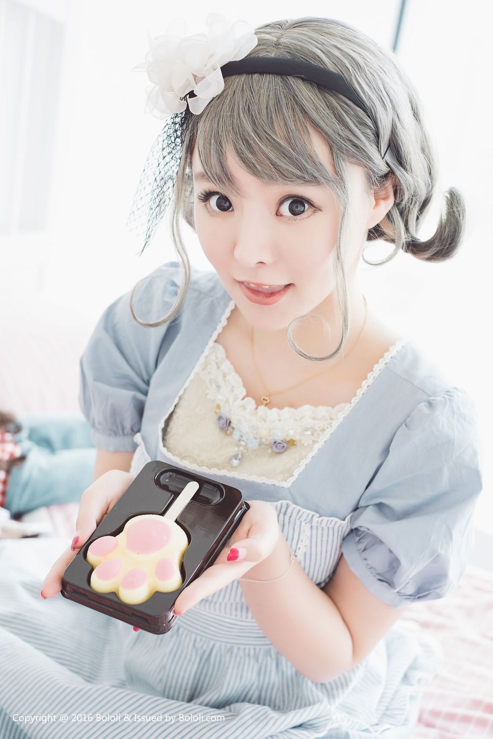 美女模特柳侑绮 - 小清新长筒袜COS系列写真