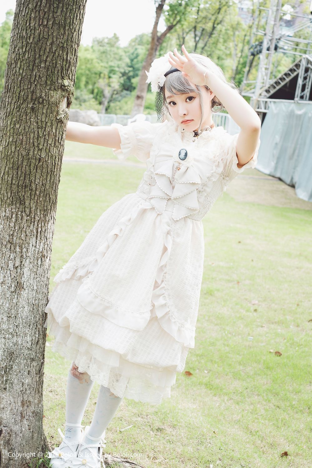 美女模特柳侑绮 - 小清新长筒袜COS系列写真