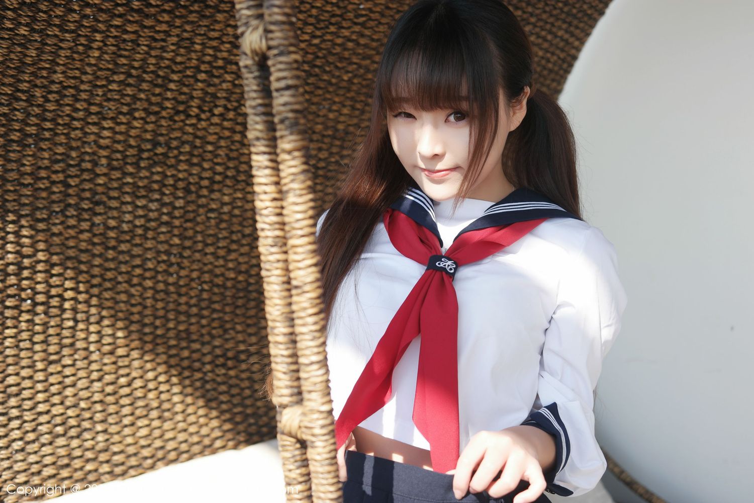 美女模特柳侑绮Sevenbaby - 水手服诱惑少女大理旅拍