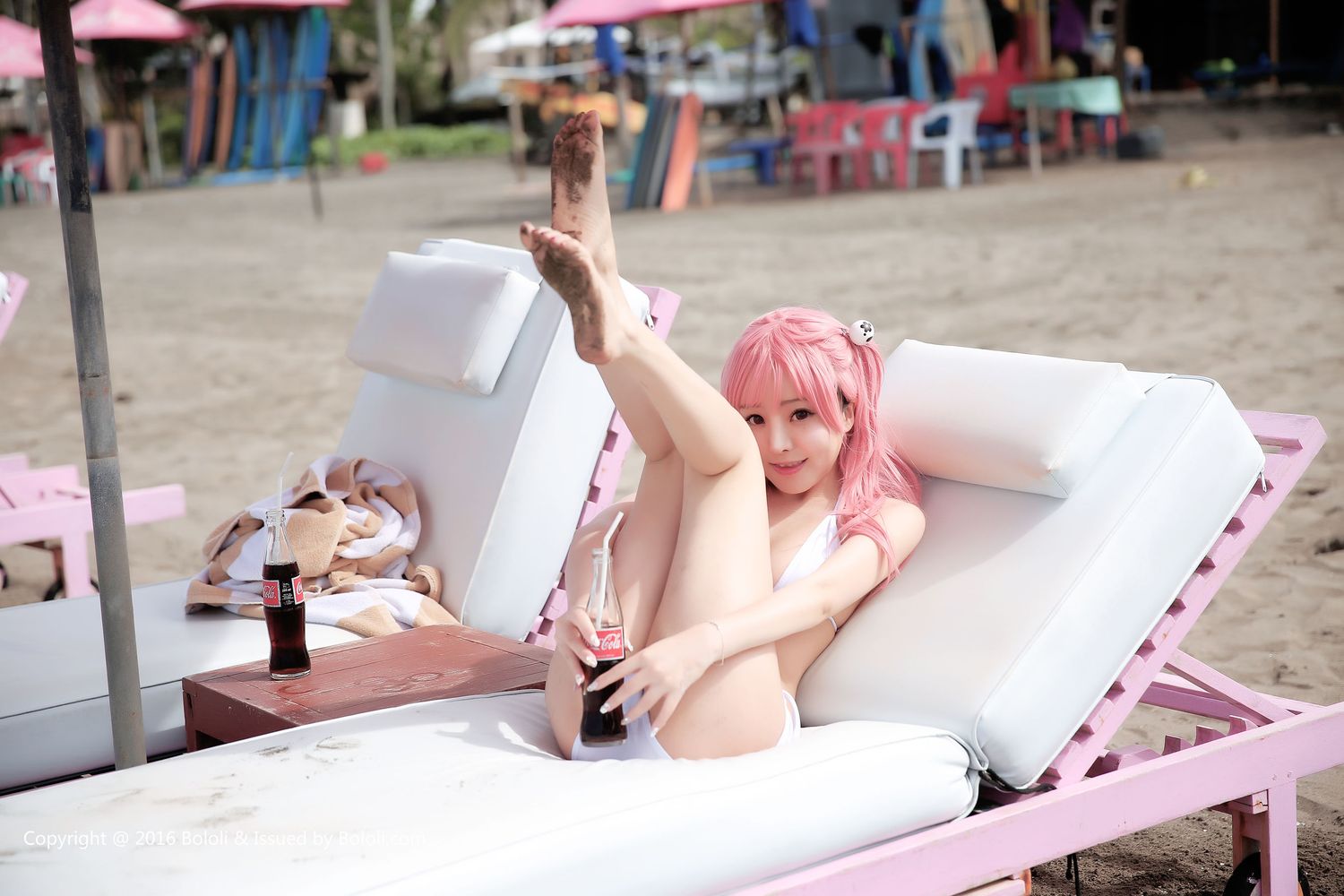 美女模特柳侑绮 - 沙滩排球3穗乃果COS清凉美图