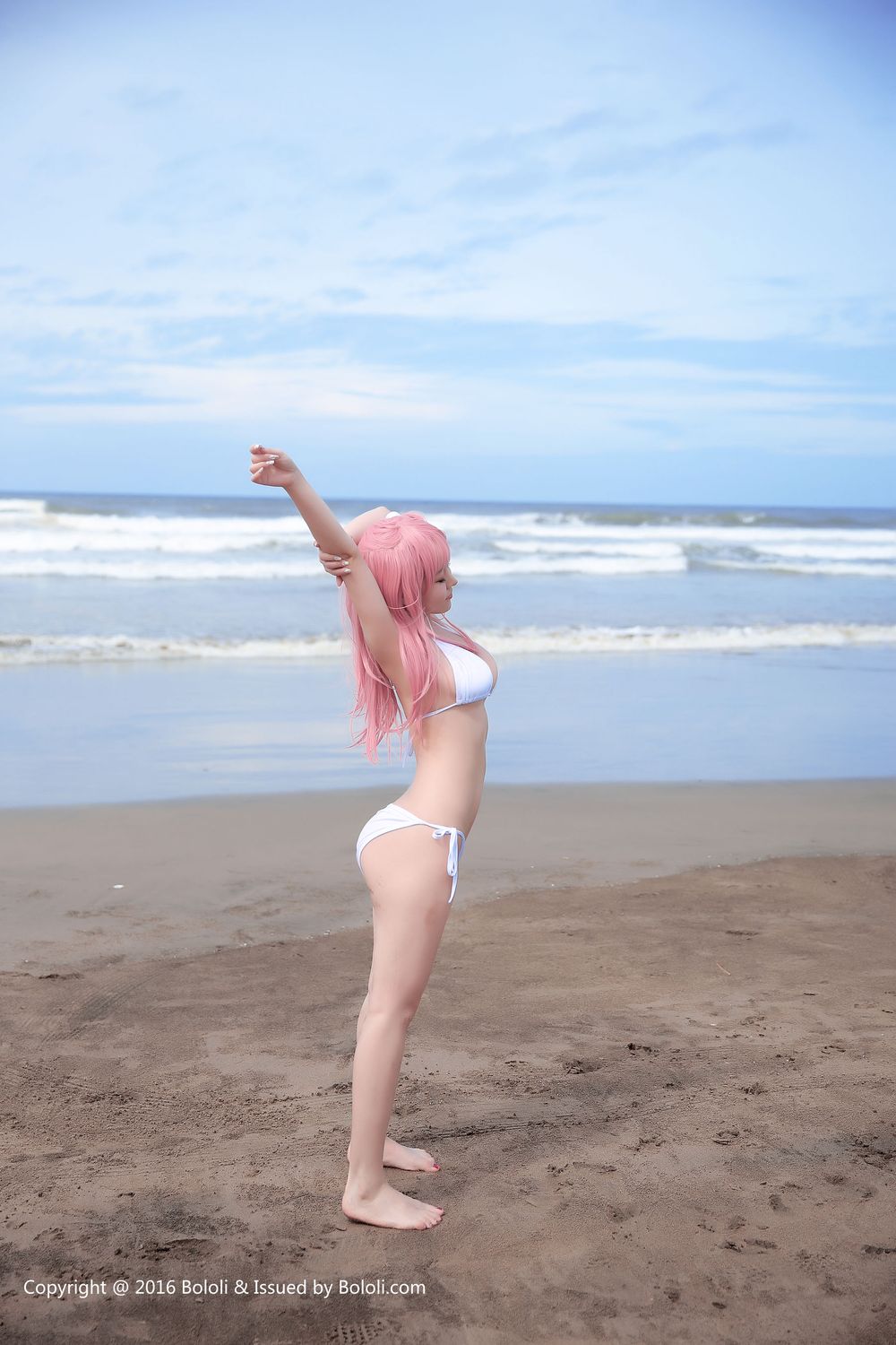 美女模特柳侑绮 - 沙滩排球3穗乃果COS清凉美图